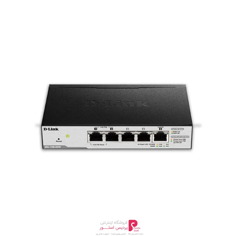 سوئیچ وب اسمارت 5 پورت دی لینک DGS-1100-05PD D-Link