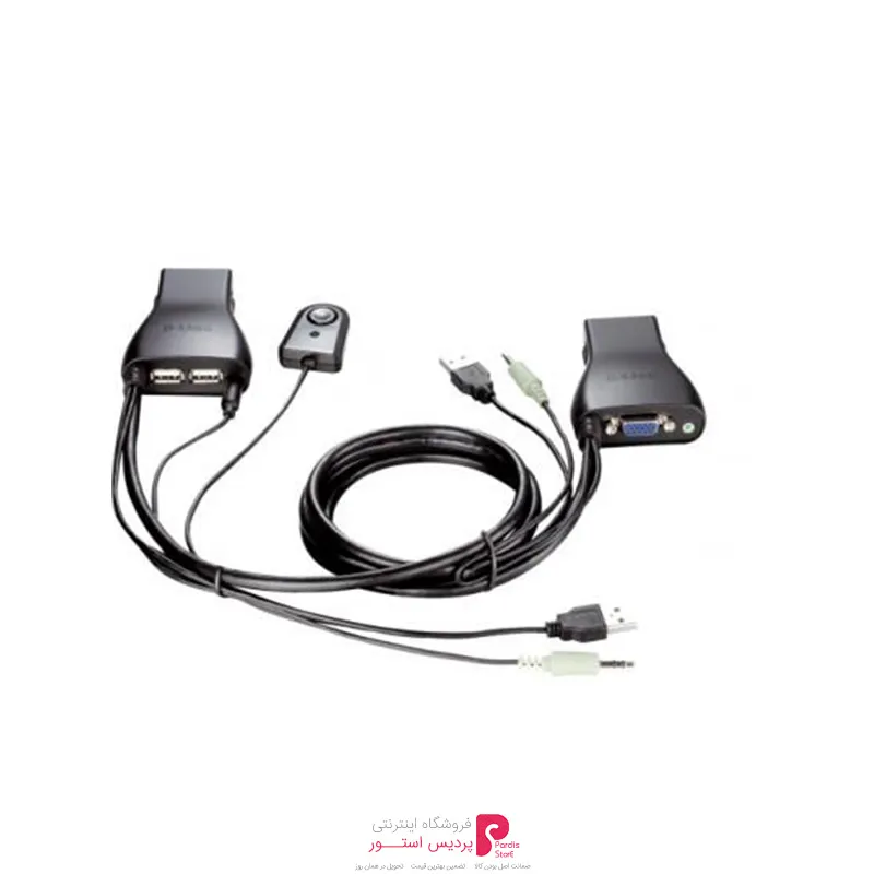 سوییچ 2 پورت USB KVM دی-لینک مدل KVM-222 با جک 3.5 میلی‌متری صدا - سوییچ 2 پورت USB KVM دی-لینک مدل KVM-222 با جک 3.5 میلی‌متری صدا