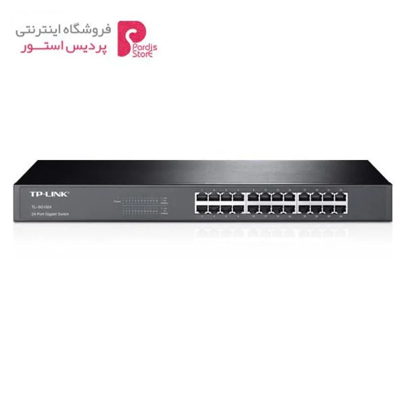 سوییچ 24 پورت گیگابیتی و رکمونت تی پی-لینک مدل TL-SG1024 - 0