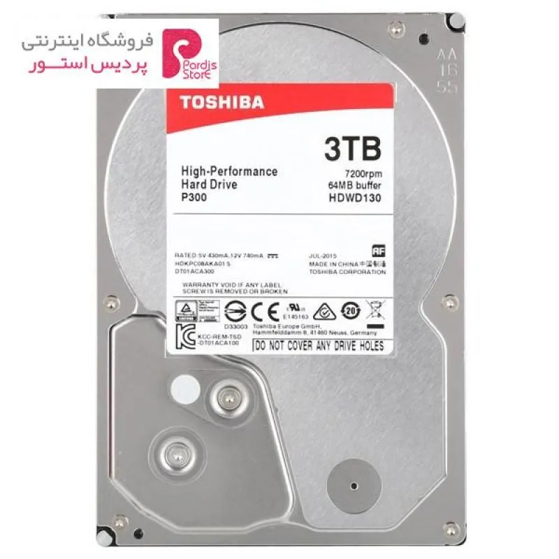 هارددیسک اینترنال توشیبا سری P300 مدل HDWD130EZSTA ظرفیت 3 ترابایت - 0