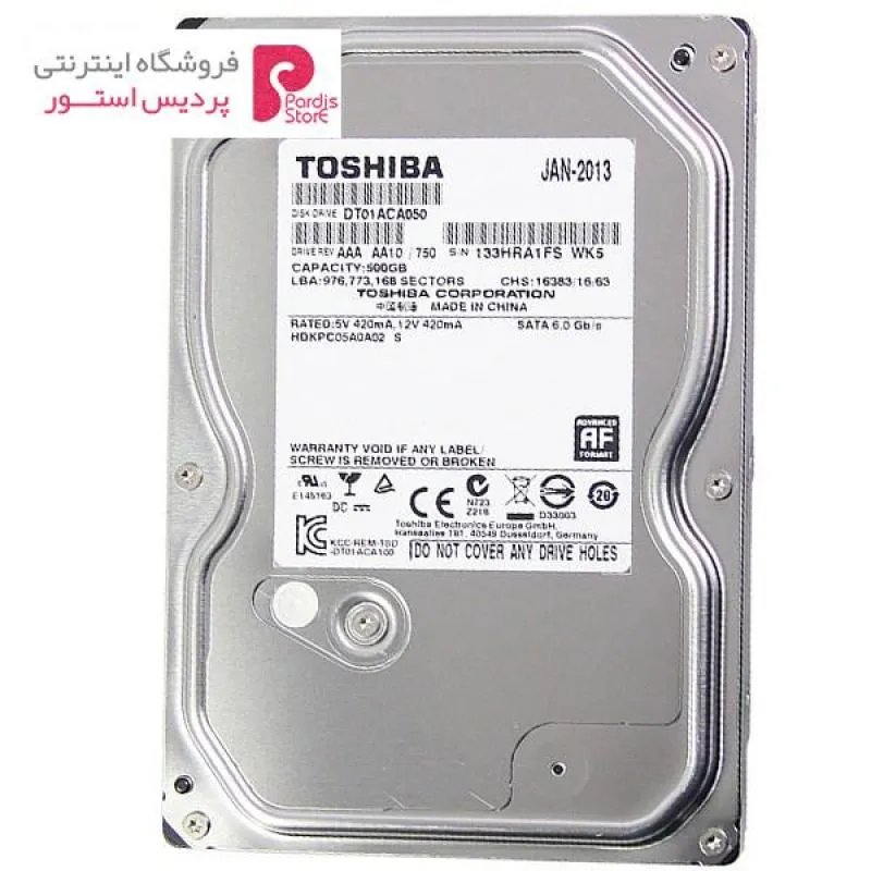 هارد دیسک اینترنال توشیبا DT01ACA050 ظرفیت 500 گیگابایت 32 مگابایت کش - 0