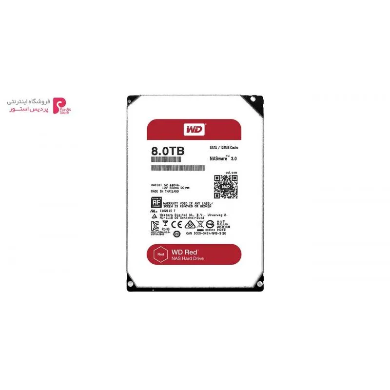 هارد دیسک اینترنال وسترن دیجیتال مدل نس ظرفیت 8 ترابایت 128 مگابایت کش WD80EFZX - 0
