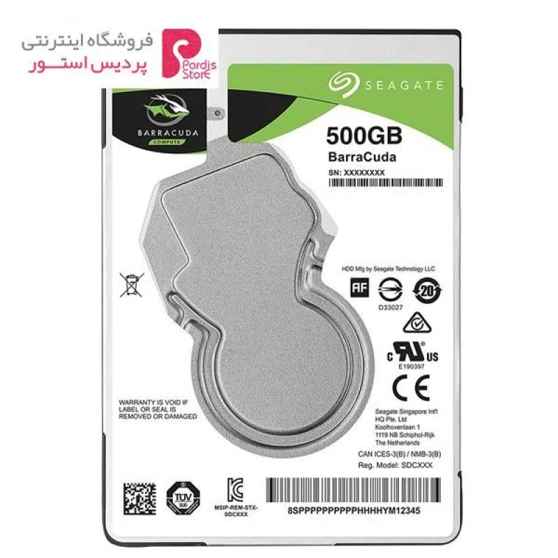 هارد دیسک اینترنال 2.5 اینچی سیگیت مدل ST500LM030 سری BarraCuda ظرفیت 500 گیگابایت - 0
