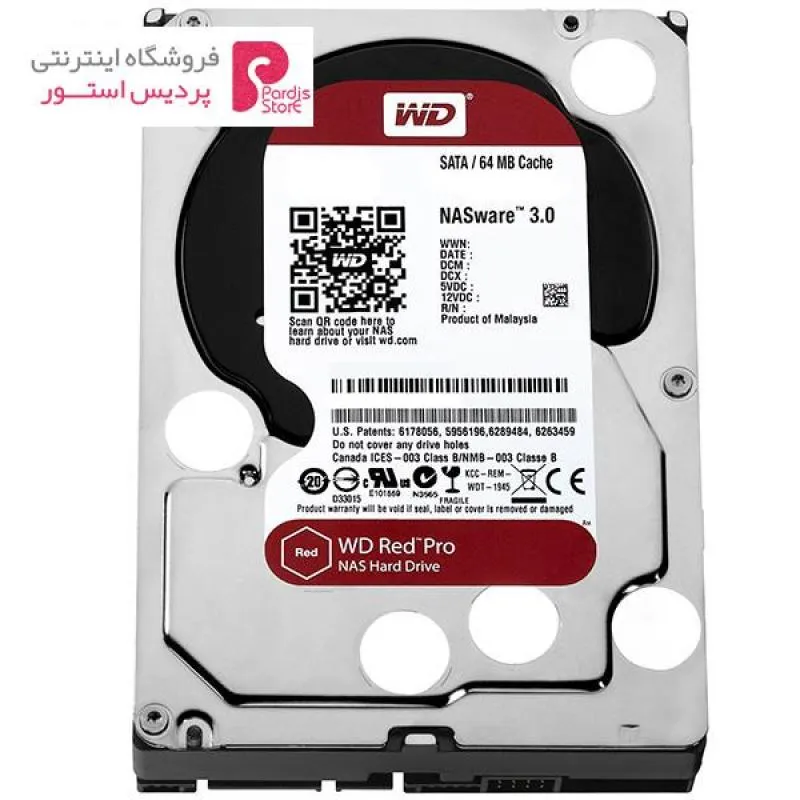 هارددیسک اینترنال وسترن دیجیتال مدل Red Edition Pro ظرفیت 4 ترابایت 64 مگابایت کش WD4001FFSX - 0