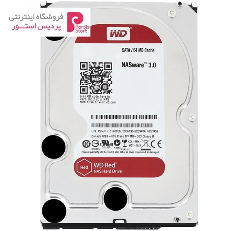 هارد دیسک اینترنال وسترن دیجیتال مدل Red Edition ظرفیت 5 ترابایت 64 مگابایت کش WD50EFRX - 0