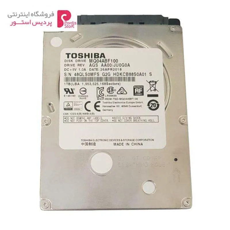 هارد دیسک اینترنال توشیبا مدل MQ04ABF100 ظرفیت 1 ترابایت با کش 128 مگابایت - 0