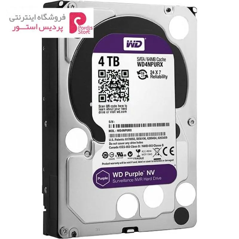 هارددیسک اینترنال وسترن دیجیتال مدل Purple NV WD4NPURX ظرفیت 4 ترابایت - 0