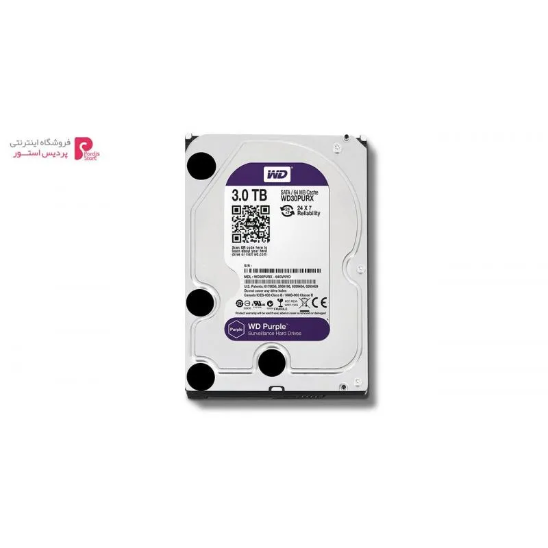 هارددیسک اینترنال وسترن دیجیتال مدل Purple WD30PURX ظرفیت 3 ترابایت - 0