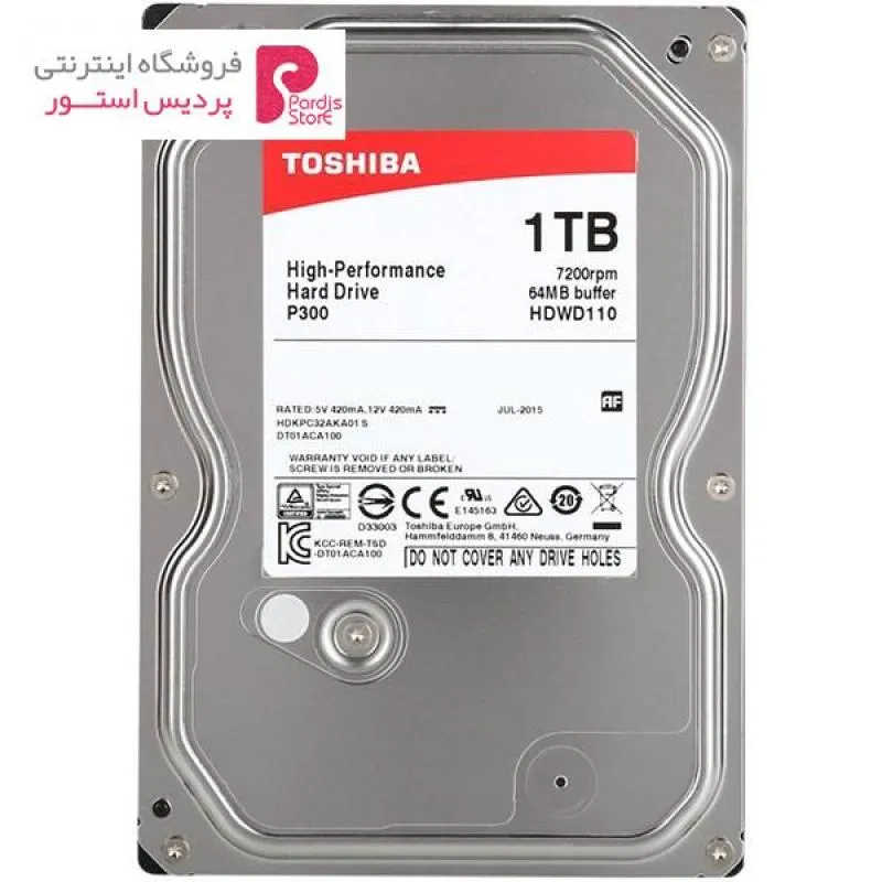 هارددیسک اینترنال توشیبا مدل P300 HDWD110UZSVA ظرفیت 1 ترابایت - 0