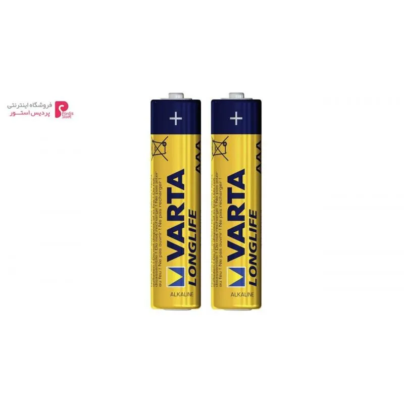باتری نیم قلمی وارتا مدل LongLife Alkaline LR03AAA بسته 2 عددی - 0