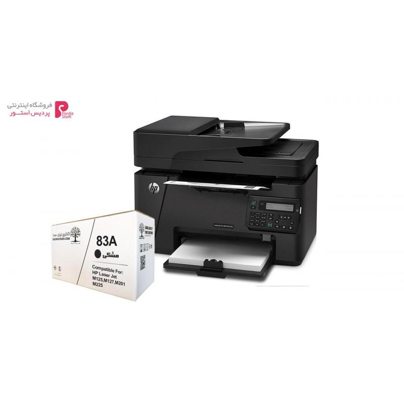 پرینتر لیزری اچ پی مدل LaserJet Pro MFP M127fn به همراه یک تونر سدرا مدل  83a - لیست قیمت بروز