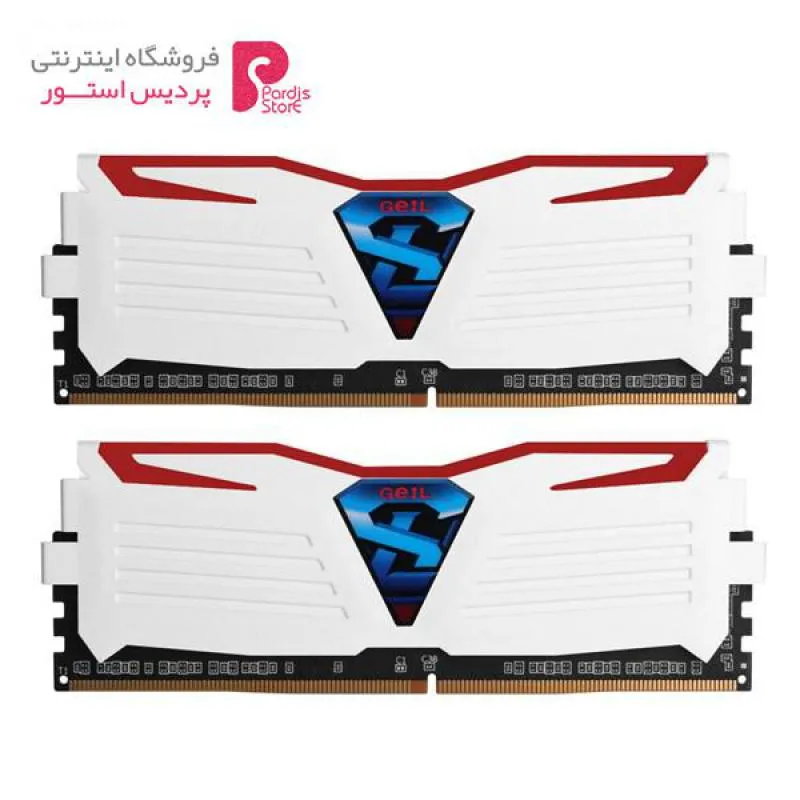 رم دسکتاپ DDR4 دو کاناله 3000 مگاهرتز CL15 گیل مدل Super Luce سری سفید ظرفیت 16 گیگابایت - 0