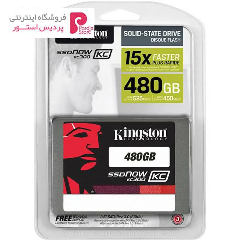 حافظه SSD کینگستون مدل KC300 ظرفیت 480 گیگابایت - 0