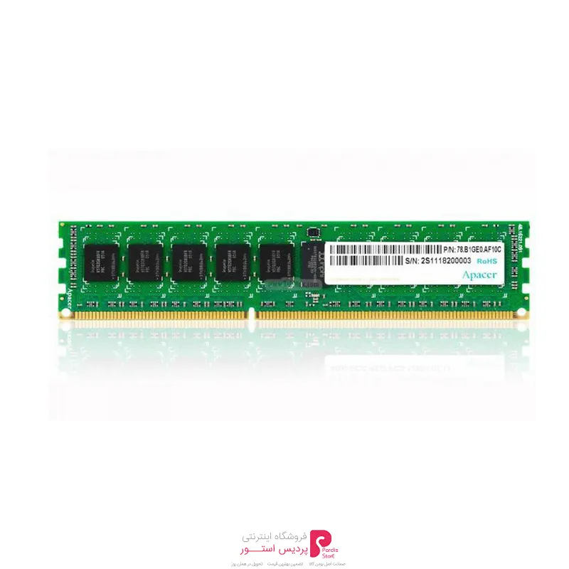 رم کامپیوتر اپیسر UNB PC3-12800 CL11 UDIMM DDR3 1600MHz ظرفیت 8 گیگابایت