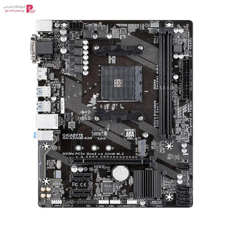 مادربرد گیگابایت مدل A320M-S2H rev. 1.1 GIGABYTE GA-A320M-S2H Motherboard - 0