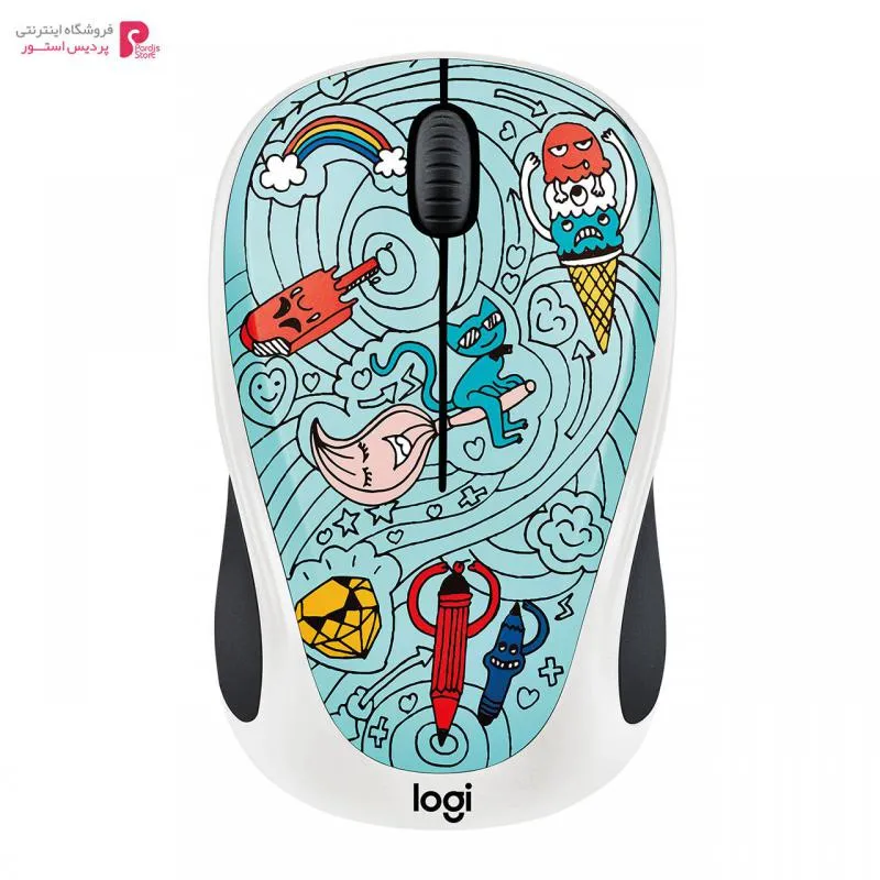 ماوس بی سیم لاجیتک مدل M238 طرح BEE BEE BLUE Logitech M238 BEE BEE BLUE Design Wireless Mouse - 0