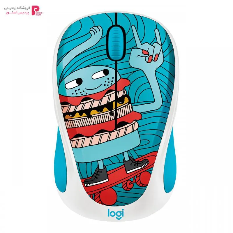 ماوس بی سیم لاجیتک مدل M238 طرح SKATEBURGER Logitech M238 SKATEBURGER Design Wireless Mouse - 0