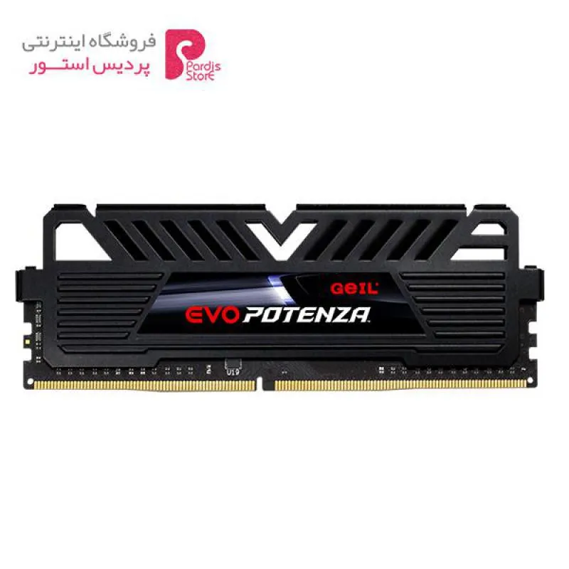 رم دسکتاپ DDR4 تک کاناله 3200 مگاهرتز CL16 گیل مدل Evo Potenza ظرفیت 8 گیگابایت Geil Evo Potenza DDR4 3200MHz CL16 Single Channel Desktop RAM - 8GB - 0
