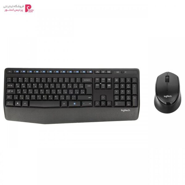 کیبورد و ماوس بی سیم لاجیتک مدل MK345 با حروف فارسی Logitech MK345 Wireless Keyboard and Mouse With Persian Letters - 0