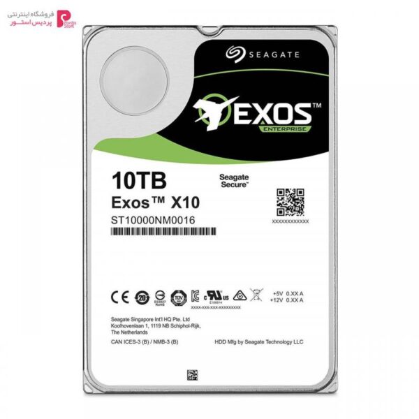 هارد دیسک اینترنال سیگیت مدل Exos ST10000NM0016 ظرفیت 10 ترابایت Seagate Exos ST10000NM0016 Internal Hard Drive - 10TB - 0