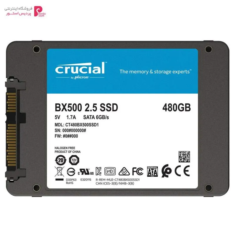 اس اس دی اینترنال کروشیال BX500 480GB