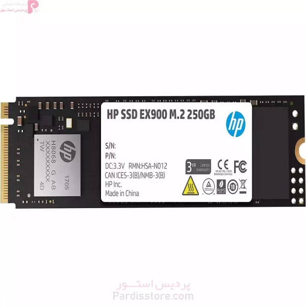 اس اس دی اینترنال M.2 NVMe اچ پی مدل HP EX900 ظرفیت 250 گیگابایت