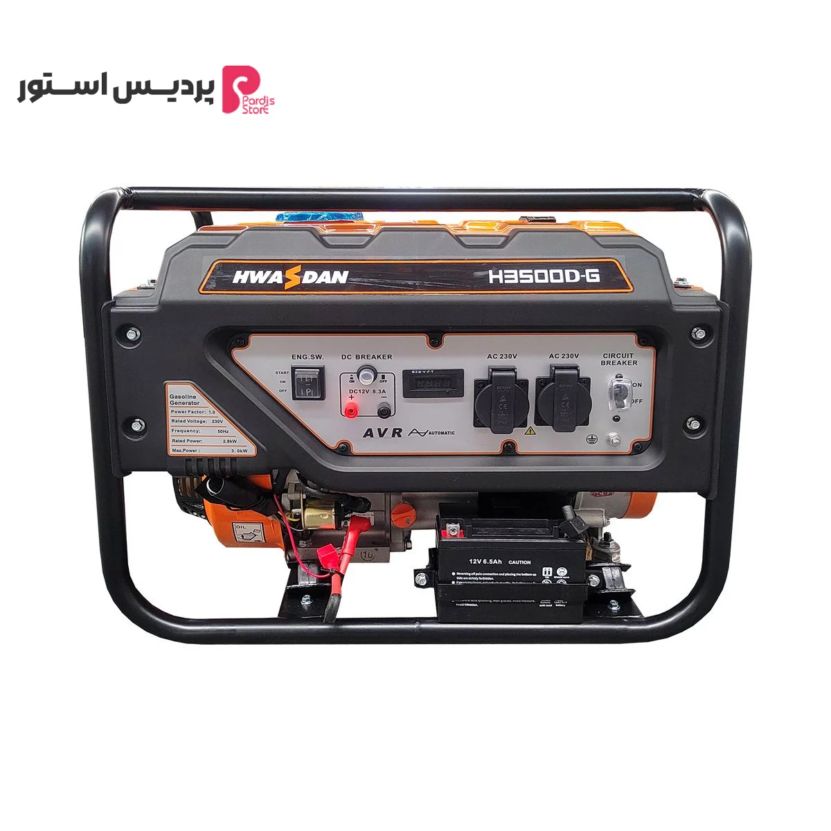 موتور برق بنزینی 8.5 اسب بخار هواسدان مدل H3500D-G - تصویر 1
