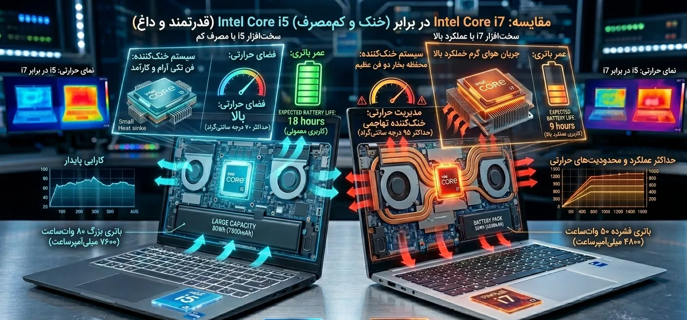 تفاوت لپ تاپ Core i5 و Core i7