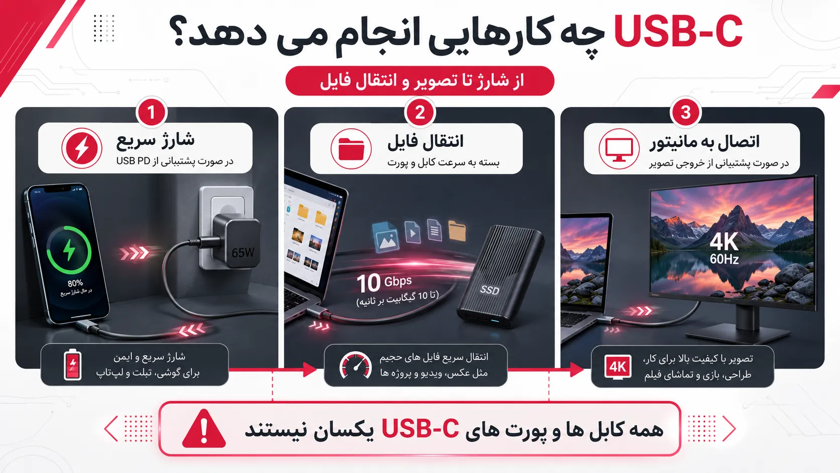 USB-C چه کارهایی انجام می دهد؟