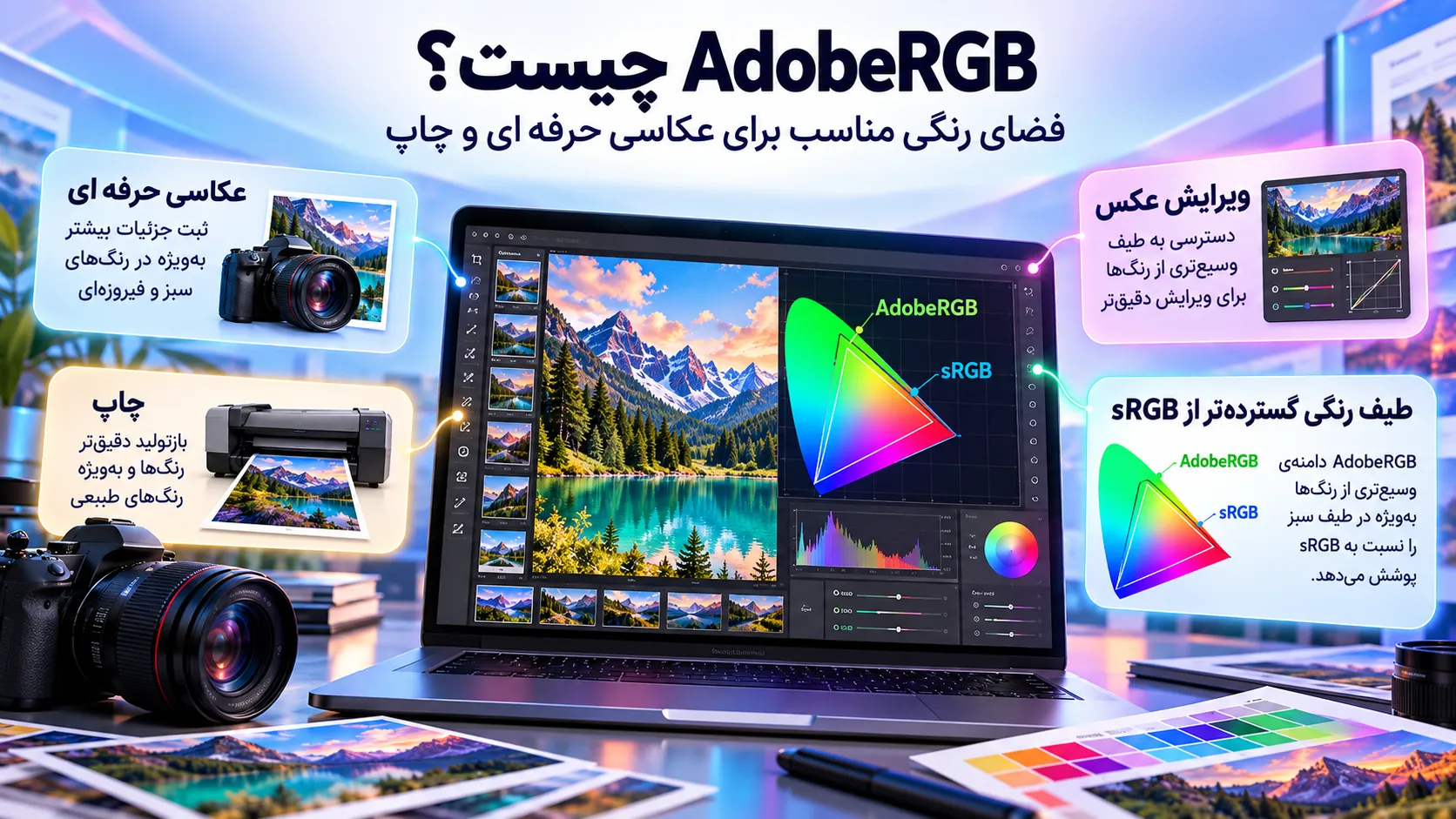 AdobeRGB چیست و چرا برای عکاسی و طراحی اهمیت دارد