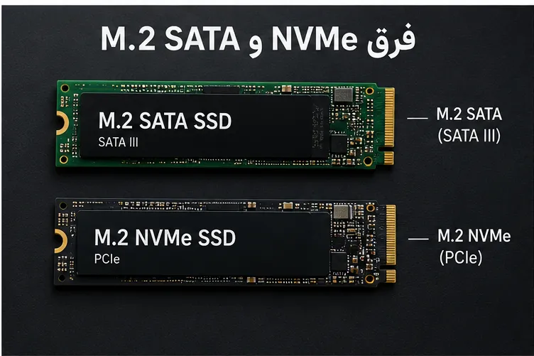 تفاوت SSD SATA و NVMe چیست؟ کدام برای لپ تاپ بهتر است؟